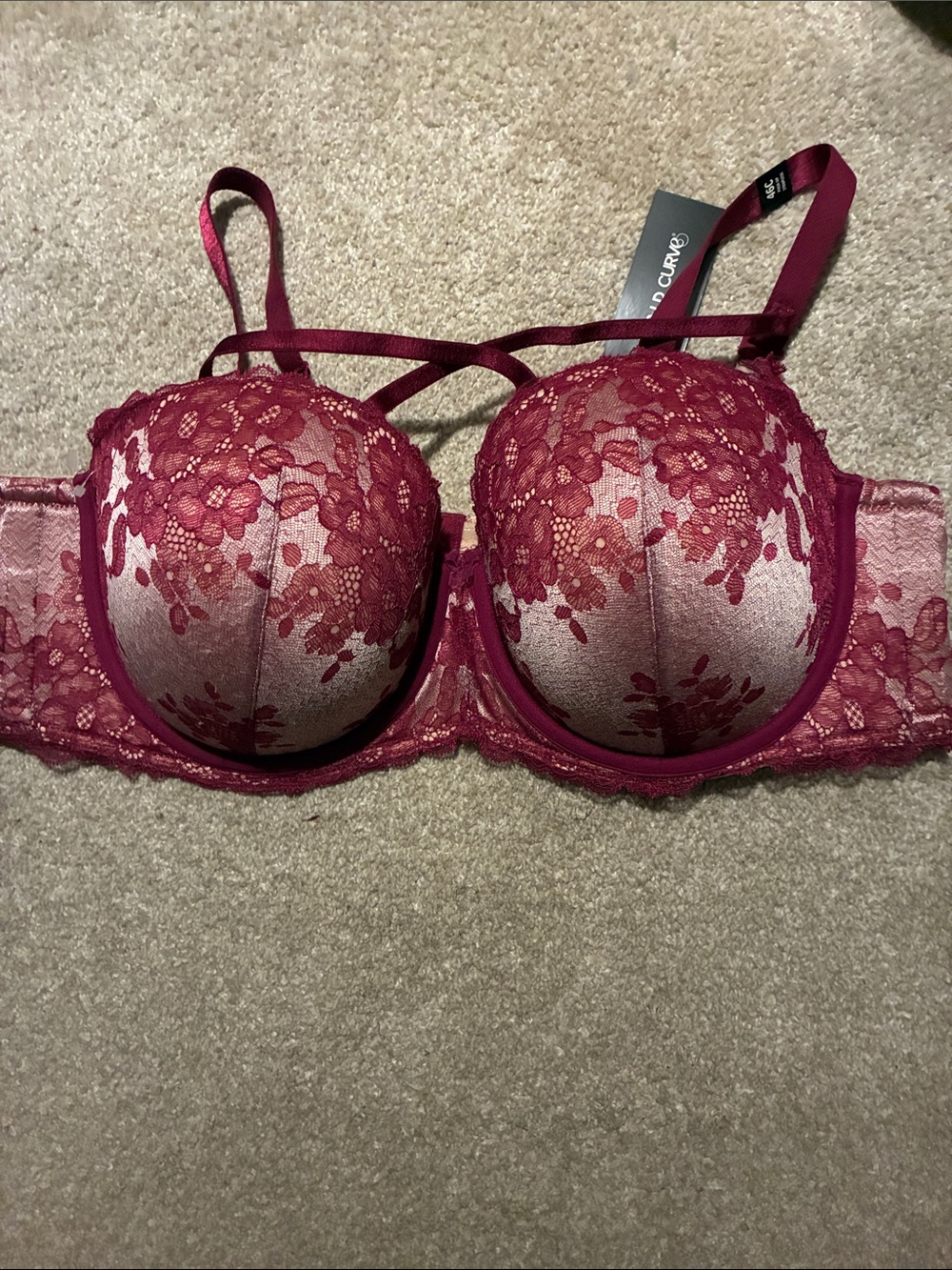 Torrid Floral Lace Push-Up Bra